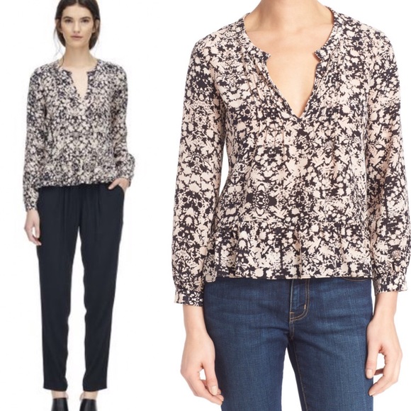 Rebecca Taylor Tops - 🆕REBECCA TAYLOR Silk Potpourri Paisley Ruffle Top
